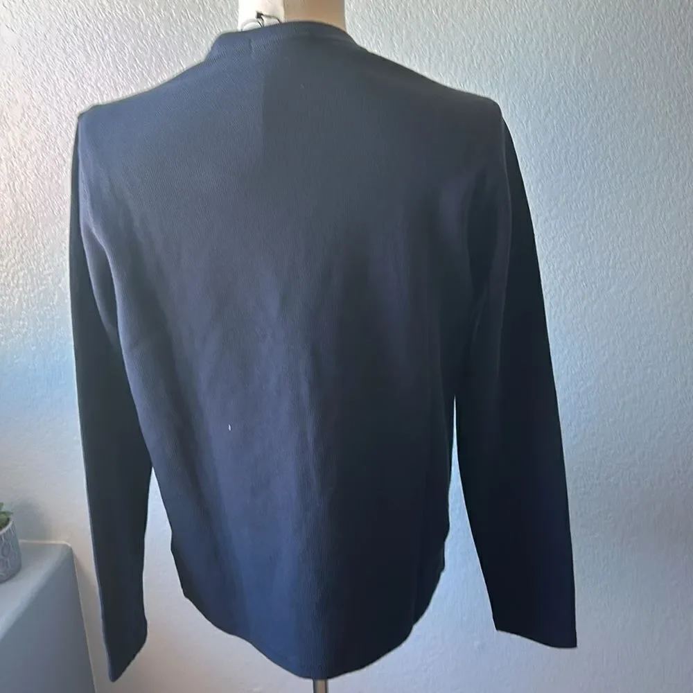 Banana Republic Men's Textured Double Knit Crew Pullover, Blue, Size Small, NWT